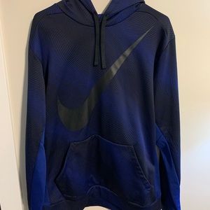 Blue and black Nike Hoodie